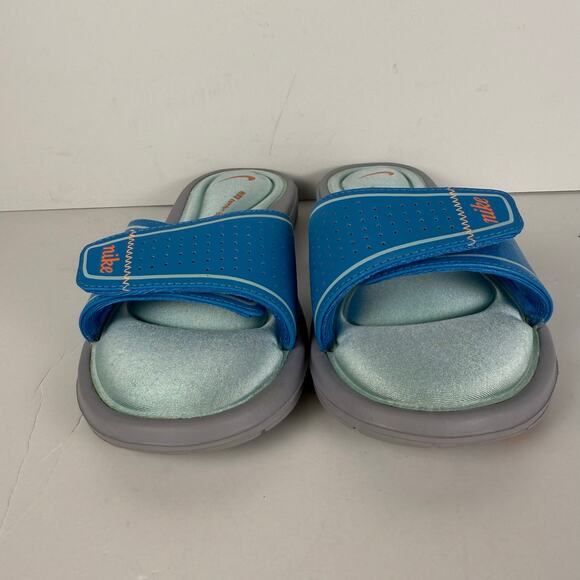 Nike Women's Blue Green Flip Flop Open Toe Size 5 - Picture 3 of 7